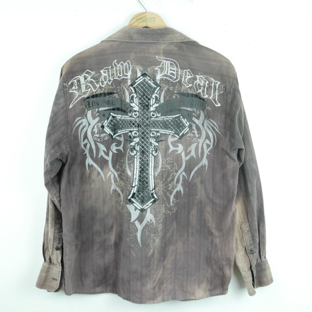 Eighty Eight Men's Medium Shirt‎ Y2K Cyber Goth Grunge Skater Cross NUMETAL